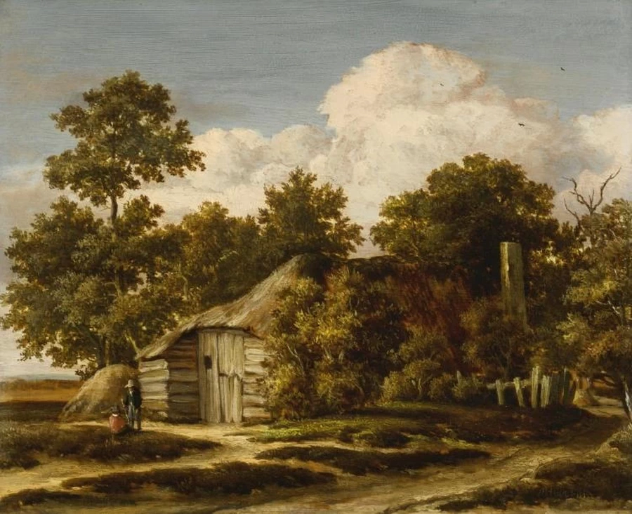 Un casolare ai margini di un bosco